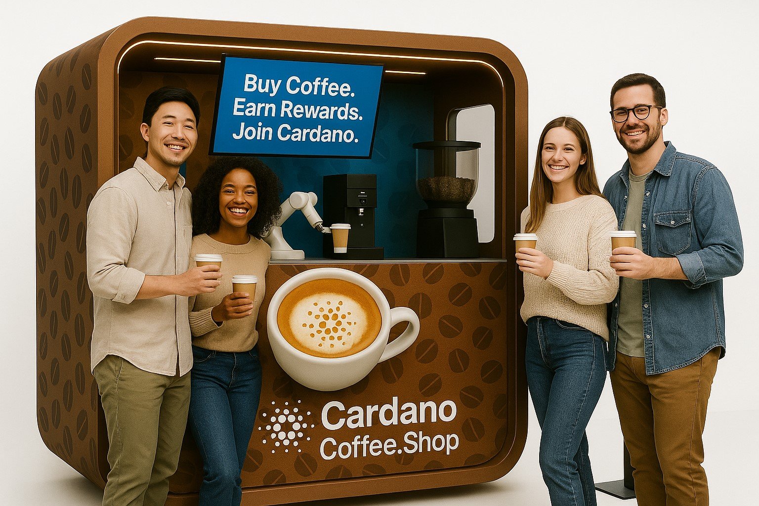 Cardano Coffee Kiosk with community